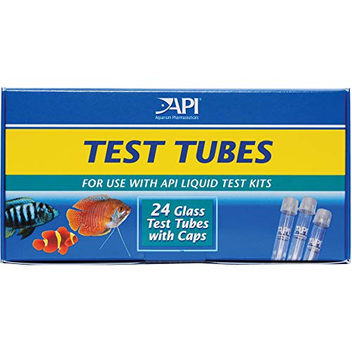 API REPLACEMENT TEST TUBES WITH CAPS For Any Aquarium Test Kit Including API Freshwater Master Test Kit 24-Count Box