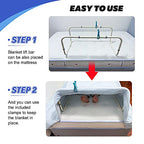 Zelen Blanket Lifter for Feet Lift Bar Sheet Riser Foot Tent Blanket Support Holder 26-34'' Adjustable Bed Cradle Assistance Device Hospital Bed Rail Accessories Leg Knee Ankle Post Surgery Recovery