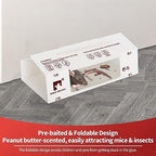 LULUCATCH Sticky Mouse Traps, 24 Pack Pre-baited Glue Traps, Foldable Bulk Non-Toxic Indoor Mouse Glue Boards for Insects, Snake, Lizard, & Spider, Pet Child Safe & Easy to Use Pest Control