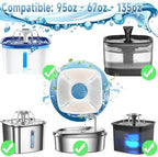 18 Pcs Cat Fountain Filters Replacement Compatible with VEKEN® 95oz/2.8L Cat Water Fountain Filters Automatic Dog Water Fountain Filters Pet Fountain