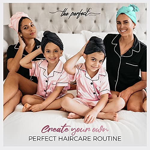 Microfiber Hair Towel Wrap for Women - Gift and Travel - Smooth like Silk - Curly, Wavy, Straight Hair Girls - Plopping Essential - Anti-Frizz, Fast Drying, Works Better than a T-Shirt
