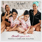 Microfiber Hair Towel Wrap for Women - Gift and Travel - Smooth like Silk - Curly, Wavy, Straight Hair Girls - Plopping Essential - Anti-Frizz, Fast Drying, Works Better than a T-Shirt
