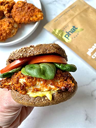 Real Phat Foods Keto Bread Crumbs - Gluten Free Bread Crumbs 1 Net Carb - Paleo, Dairy Free, Low Carb, Grain Free, Almond Flour Keto Breadcrumbs - Italian 8 Ounce (Pack of 1)