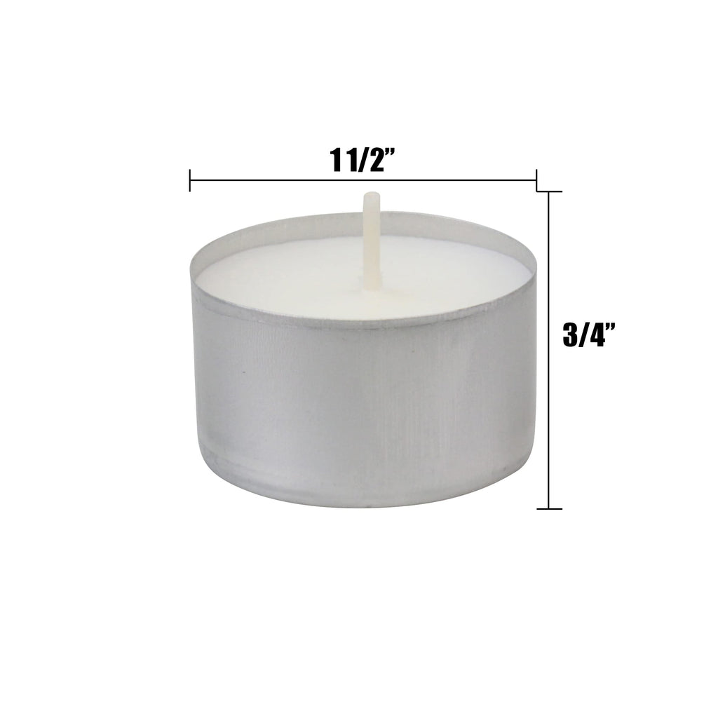Stonebriar 200 Count White Unscented Smokeless Long Burning Tea Light Candles with 6-7 Hour Burn Time