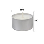 Stonebriar 200 Count White Unscented Smokeless Long Burning Tea Light Candles with 6-7 Hour Burn Time