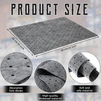 Hoolerry Oil Absorbent Pads Weight Dimpled Pad Garage Accessories Water Absorbent Mat Oil Spill Mat for Absorbing Protecting Home Garage Basement (100 Pcs,Gray,9.8 x 13 Inch)