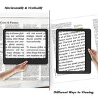 [2 Pack] 5X Magnifying Glass for Reading Large Page Viewing Area Magnifiers Lightweight Handheld Magnifier for Reading Seniors and Low Vision Person Black