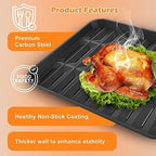 Air Fryer Grill Pan for Ninja Foodi DT251 Digital Air Fryer Countertop Oven, 13.4 * 11.4'' Air Fryer Grill Plate Crisper Plate Rack Accessories Replacement Parts Tray,Dishwasher Safe