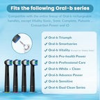 GENKENT 20 Replacement Heads, Toothbrush Heads Compatible with Oral B, Black