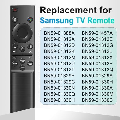 for Samsung Remote Replacement BN59-01388A Remote Control for Samsung Crystal UHD TV Remote CU7000 DU7200 Series Smart TV,Also Replacement for Samsung TV Remote BN59-01457A BN59-01388H TM2240A