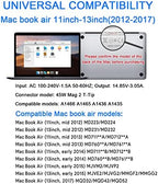 Mac Book Air Charger, Replacement 45W T-Tip AC Power Adapter for Charging Mac Book Air 11-inch and 13-inch