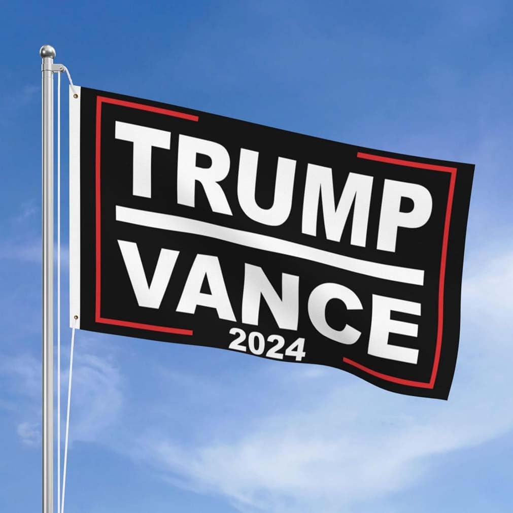 Trump Vance 2024 Flag 3x5 Donald Trump J.D. Vance 2024 America President Flags Made in USA Outdoor Double Sided 3 Ply Heavy Duty Banner with 2 Brass Grommets UV protection Fade Resistant for Indoor Outdoor Decor Gift