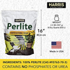 Harris Premium Horticultural Perlite for Plants and Gardening, 8qt to Promote Root Growth and Soil Health White