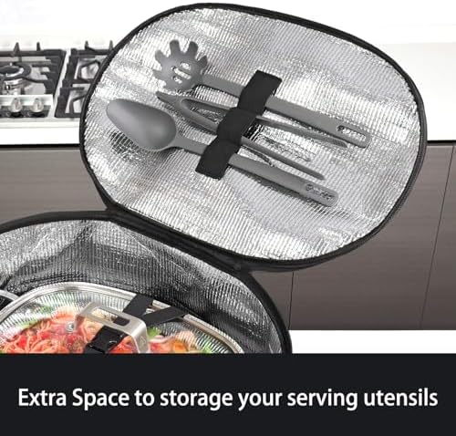 Insulated Slow Cooker Carrying Bag - Travel Bag Carrier Compatible with Ninja Foodi Possible Cooker Pro MC1000, MC1001 - Multi Cooker Carry Bag Accessories Fit From 8.5 Qt To 10 Qt Slow Cooker