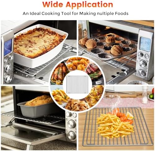Smart Oven Rack for Breville Oven BOV845BSS, 14''×11.6'' Stainless Steel Air Fryer Accessories Replacement Parts Grill Rack Baking Tray，Dishwasher safe