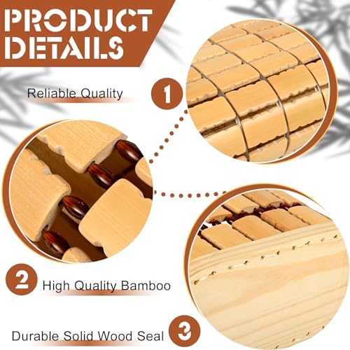 Bamboo Sauna Headrest Pillow Natural Sauna Backrest Sauna Neck Rest for Head Support Home Spa Gym Accessories Chinese Style Steam Rooms Handmade Wood Hollow Pillow for Household Relaxing Rest Body