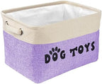 PET ARTIST Dog Toy Basket Bin- Rectangular Storage Box Chest Organizer for Dog Toys,Dog Coats,Dog Clothing,Dog Apparel & Accessories,Purple