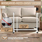 THOOUM Couch Chair Sofa Stand Assist for Seniors, Height & Width Adjustable Couch Lift Assist for Elderly Mobility Sit to Stand(300LBs Loading, Polished White)