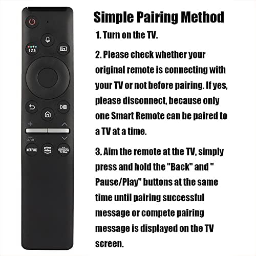 New 2 in 1 BN59-01330A RMCSPR1AP1 BN59-01329A Voiced Remote Control for Samsung QLED 8K UHD TV UN55TU850DFXZA UN55TU8200FXZA UN65TU8200 UN85TU8000FXZA Replacement Controller with Two Batteries
