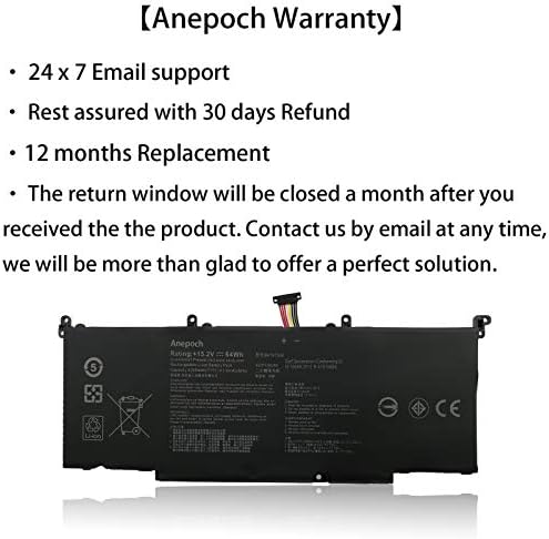 B41N1526 Laptop Battery Replacement for Asus FX502VM FX60VM FX502VM-AS73 FX502VM-FY361T ROG Strix GL502VT GL502VT-DS74 GL502VM-FY039T S5 S5V S5VM Series 0B200-01940000 15.2V 64Wh 4240mAh