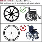 Wheelchair Rear Wheel Replacement Tire, 24 "X 1" Universal Flat-Free Polyurethane Tire,Equipped with installation tools, Wheelchair accessories for all brands(1 Pair)