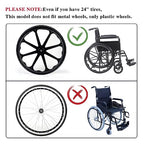 (1 Pair) Wheelchair Rear Wheel Replacement Tire, Wheelchair Tire, 24 "X 1" Universal Flat-Free Polyurethane Tire, Suitable For Manual Wheelchair Tire Replacement