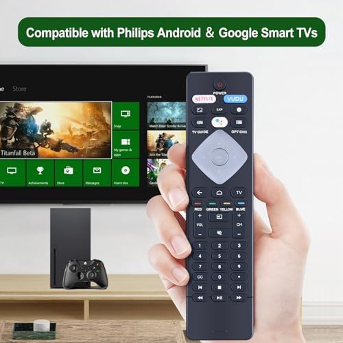 NH800UP BT800 Replacement Voice Assistance Remote Control for Philips Android ＆ Google Smart TV 43PFL5604/F7 43PFL5704/F7 50PFL5604/F7 50PFL5704/F7 55PFL5604/F7 55PFL5704/F7 65PFL5504/F7 65PFL5604/F7