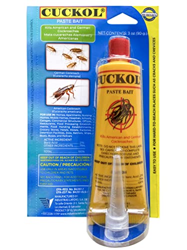Cuckol Bait Ready to use, Kills All Cockroaches Including The German one, odorless, Safe use for People and Pets, Natural attractants Placed in Kitchen and Furniture, Long time Without Cockroaches