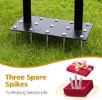 Lawn Aerator Spike Metal Manual Dethatching Soil Aerating Lawn with 15 Iron Spikes, Pre-Assembled Grass Aerator Tools for Yard, Lawn Aeration, Garden Tool, Revives Lawn Health（Black + Yellow01）