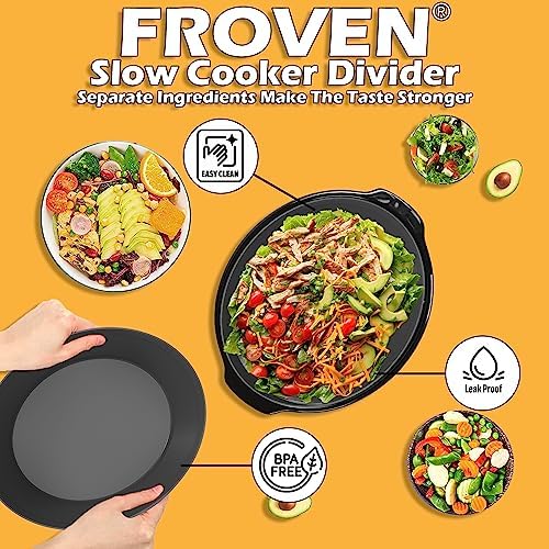 4QT Oval Silicone Slow Cooker Liner Compatible With Crock Pot & Hamilton Beach Crockpot Liners, Reusable, Dishwasher Safe Suitable For Most 4 Quart Crockpot Divider Insert Accessories.
