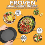 4QT Oval Silicone Slow Cooker Liner Compatible With Crock Pot & Hamilton Beach Crockpot Liners, Reusable, Dishwasher Safe Suitable For Most 4 Quart Crockpot Divider Insert Accessories.
