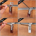 Slatwall Hooks 24 Pc 4/6/8 Inch Slatwall Accessories slat wall shelf brackets Slat Wall Hanging Hook and Hanger Slatwall Panel Hook Slat Wall Hook Heavy Duty Pegboard Gridwall Display Hook (Silver)