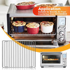 Smart Oven Rack for Breville Oven BOV845BSS, 14''×11.6'' Stainless Steel Air Fryer Accessories Replacement Parts Grill Rack Baking Tray，Dishwasher safe