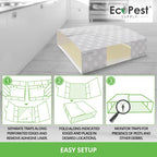 Silverfish Trap — 12 Pack | Sticky Indoor Glue Trap for Silverfish, Firebrat, and Other Bugs and Crawling Insects | Adhesive Silverfish Killer Paks, Monitor, and Detector with Natural Bait Attractant