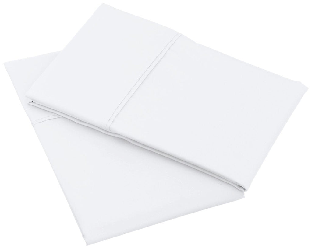 Amazon Basics 400 Thread Count Cotton Pillow Case, Standard, 30" L x 20" W, White - Set of 2, Pillows Not Included