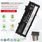 57Wh 01AV430 01AV494 SB10K97587 Battery Replacement for Lenovo Thinkpad X1 Carbon 5th Gen,Thinkpad X1 Carbon 6th Gen Series SB10K97588 01AV431 SB10K97586 01AV429 SB10K97586 01AV430 11.52V