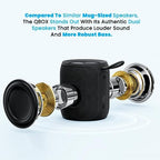 MIATONE QBOX - 16W Bluetooth Speaker IP67 Waterproof Speaker with Deep Bass, Portable Speaker for Beach Camping Accessories, Gifts for Men Fathers Women Mothers Him Her - Black