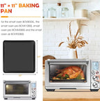 11" × 11" Baking Pan for The Smart Oven BOV800XL, Replacement Breville Toaster Oven Pans Fit Smart Oven Pro BOV810BSS, Smart Oven Pro BOV845BSS and The Smart Oven Air BOV900BSS