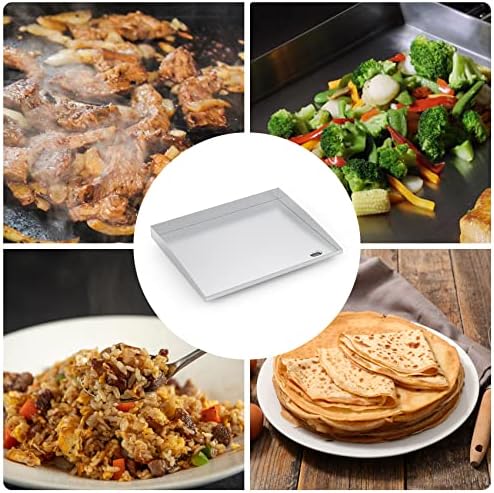 Stanbroil Stainless Steel Griddle Top for Cuisinart CGG-501 Gourmet 2-Burner Propane Gas Grill, 19.5" Griddle Replacement Top with Front Grease System