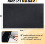 Invech 5 x 6.6 Ft Drum Rug, Drum Mat with Non-Slip Grip Bottom, Soundproof Drum Floor Mat for Electrical Drum, Drum Accessories Gift for Drummers (Black)