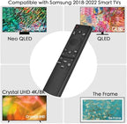 Voice Remote Replacement for Samsung Smart TV, BN59-01385A Compatible for All Samsung Smart TVs (4k 8K Ultra HD Neo QLED, LED) with Voice Function, and Smart Curved Frame, with 4 Shortcut Buttons