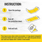 Pantry Moth Trap 6-Pack - Pantry Moth Glue Traps for House Pantry, Pantry Moth Traps for Food and Cupboard Moths, Pantry Moth Traps with Pheromones Prime Pest Trap Indian Meal Moth Traps for Kitchen