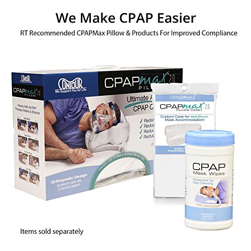 Contour CPAPMax Pillow 2.0 w/Navy Pillowcase