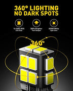 AUXITO 194 LED Bulb 6000K White 168 2825 W5W T10 Wedge 14-SMD Interior Car Bulbs Replacement for Dome Map Door Courtesy Trunk Parking License Plate Lights, 10 PCS