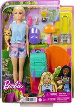 Barbie Doll & Accessories, It Takes Two Malibu Camping Playset with Doll, Pet Puppy & 10+ Accessories Including Sleeping Bag