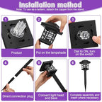 Qualirey Solar Bug Zapper Outdoor 2 in 1 Solar Mosquito Fly Killer Waterproof LED Insect Zapper and Lighting Mosquito Repellent Lamp for Outdoor Garden Patio Yard Lawn (White and Purple Light)