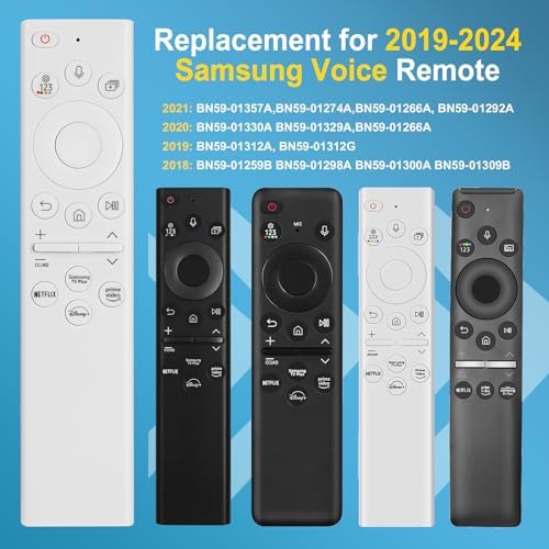 Replacement for Samsung Frame tv Remote, for 2019-2024 Samsung Frame Remote, Samsung Remote Control for Smart TV with Voice Function. for Crystal QLED QLED 4K 8K Frame TV.(No Solar).