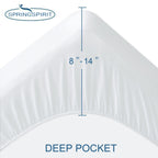 Full Size Mattress Protector Waterproof Mattress Topper Pad Cover Fitted Bed Sheets Full up -14'' Terry Super Soft & Breathable & Noiseless Mattress Protector Full Machine Washable