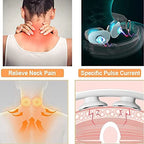 Nubudoz EMS Neck Acupoints Lymphvity Massager Device, Lymphatic Drainage Machine, 12 Modes EMS Neck Massager for Pain Relief, Portable Neck Lymphatic Massager for Women Men Gift (A)
