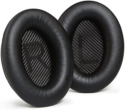 AHG QC35 ii Replacement Ear Pads Cushions Compatible with Bose QuietComfort 35 II/Bose QC35 Noise Cancelling Headphones (Black) - Premium Protein Leather Extra Thick High-Density Foam & Durable